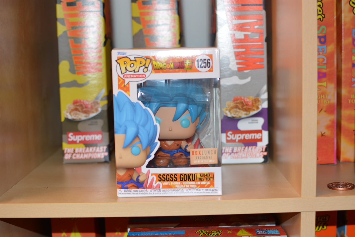 Funko Pop Animation Dragonball Super SSGSS Goku #1256 GITD Boxlunch Exclusive