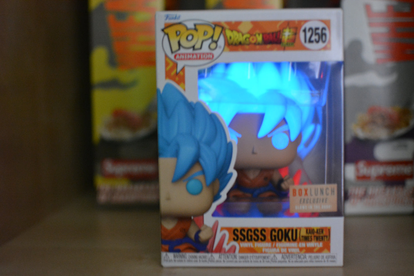 Funko Pop Animation Dragonball Super SSGSS Goku #1256 GITD Boxlunch Exclusive